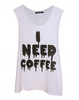 DollBoutique.co.uk - Online Fashion Boutique : Wildfox - I Need Coffee Cutoff Tank