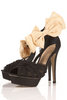 LILA BLACK BOW PLATFORM SANDALS