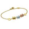 bulgary B.ZERO1 soft bracelet with 3-elements in 18kt yellow, white and pink gold