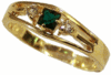 Emerald Green & Clear Women's Ring