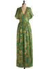 Gilded Emerald Dress | Mod Retro Vintage Printed Dresses | ModCloth.com