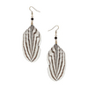 Zebra Feather Earring