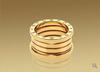 B.ZERO1 4-band ring in 18kt yellow gold.