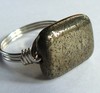 Rustic Pyrite Rectangle and Sterling Silver by phoebestreasure