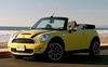 Yellow (or orange) mini cooper cabrio