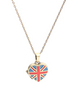 Cath Kidston Red & Blue London Heart Locket Necklace