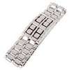 Stylish 8-LED Red Light Digit Stainless Steel Bracelet Wrist Watch