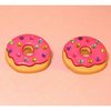 Bright Pink Donut Earrings