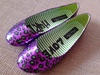 Purple Green Leo Flats