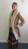 WILSONS HIPPIE BOHO COAT SUEDE LEATHER FUR TRIM SZ S