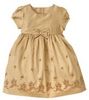 NWT Janie & Jack Gold Silk Dress Sz 18-24 mos