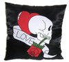 Appliquй Tattoo Pillow with Skull Rose & Heart by by Dollydripp