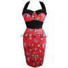 Hell Bunny Red Rocka Pin Up Pencil Dress