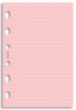 Комплект бланков "Бумага в линейку", Filofax, Pocket, pink