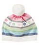 Flower Stripe Sweater Hat