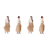 Chiffon Double-Layered Full Length Skirt Tan