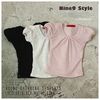 Round shirring t-shirts