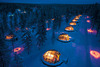 Посмотреть северное сияние в  Igloo Village Kakslauttanen