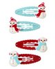 Snowman Snap Clip Four-Pack