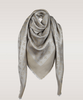 Monogram lurex shawl in beige