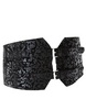 ASOS 2 Strap Velvet Pattern Belt