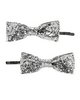 Glitter Bow Hair Pin Two-Pack