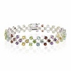 Sterling Silver Multi Gemstone Tennis Bracelet