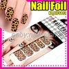 Foils in Leopard Print Design Nail Art Foil Stickers