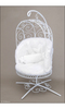 1/4 Scale Bird Cage Style Iron Chair (White/White)