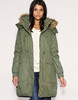 Vila Parka With Faux Fur Trim Padded