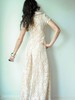 cream maxi dress