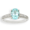 Paraiba tourmaline ring in Tiffany setting