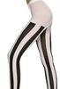 BLACK WHITE VERTICAL STRIPE TIGHTS