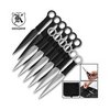 12 Piece Black & Silver Ninja Kunai Throwing Knife Set