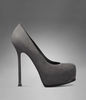 YSL Trib Too High Heel in Grey Suede