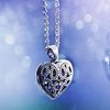 sterling silver heart charm necklace