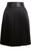 Leather look pleated skirt at karenmillen.com