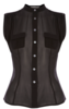 Sheer sleeveless shirt at karenmillen.com