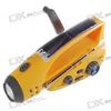 Solar Power   Hand Cranked Dynamo Survival 2-Mode Siren Flashlight with FM Radio and Phone Charger - Free Shipping - DealExtreme