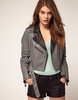 leather jacket grey/black