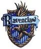 шерстяной свитер в цветах факультета Ravenclaw (голубой с бронзовым) с его же гербом