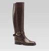 'stirrup' flat boot with stirrup detail by Gucci