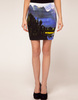 Motel Becka Mountains Print Skirt