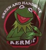 белая  потрепанная майка с Kermit Supreme