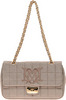 Love Moschino Khaki Quilted Small Flapover Bag