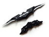 Black Batman Spring Assisted Double Blade Knife