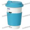 ECO Ceramic Cup with Cover + Straw - Piano Image Pattern