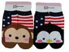 2 Pairs of couple American flag/ the Star-Spangled Banner character Socks