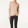 V-NECK CASHMERE SWEATER SAND BROWN