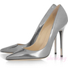 Anouk Metallic Leather Silver Pumps